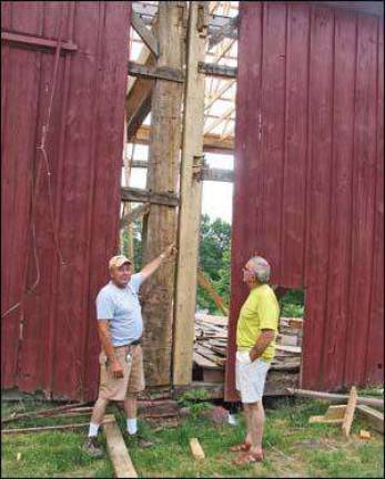 Historic Warwick barn being restored