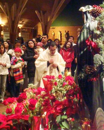 Photos provided by Rocco Battista The Rev. Adaly Rosado offered a special blessing for the children and all the images of Our Lady of Guadalupe.
