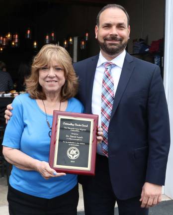 During the all day event, Katherine Brieger, executive director of WAMC, presented the organization&#x2019;s Outstanding Service Award to Warwick Valley School Superintendent Dr. David Leach.