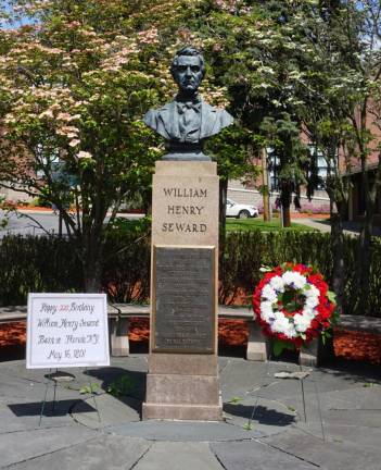 The bust of William Henry Seward was created by Daniel Chester French (dedicated on Sept. 24, 1930) who also sculpted the statue of President Lincoln in the Lincoln Memorial in Washington, D.C.