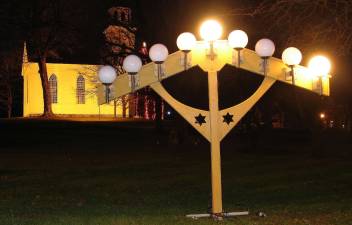 Menorah at Lewis Park.