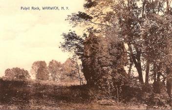 Pulpit Rock. This image comes courtesy of the local history department of Albert Wisner Public Library.