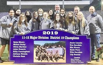 The Warwick Little League recently honored the Major Girls, District 19 Softball Champions with a photo plaque unveiling. Photo provided by Joanna Tower.