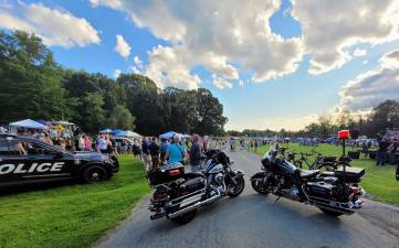 Community gathers at the 2025 National Night Out event in Warwick.