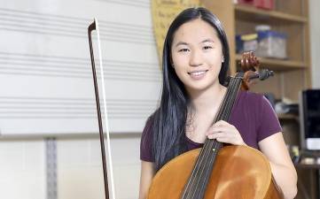 Warwick Valley High School senior Gabrielle Donohue will be playing the cello next year in the orchestra at the Rochester Institute of Technology. Photo provided by Warwick Valley School District.