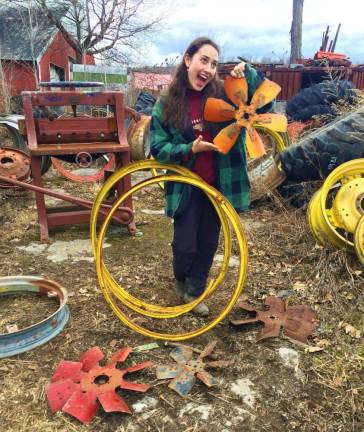 Warwick Valley High School senior Isabella Pizza’s recycled art installation will be celebrated with an opening reception and permanent installation at Seligmann Center on Saturday, June 18. Photo provided.