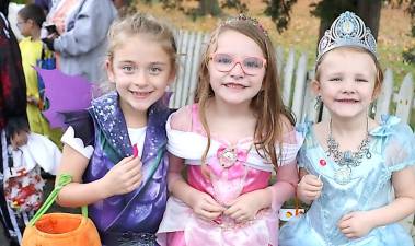 Three princesses: From left, Aliya Ottosi, 6, Orea Hagen, 6, and her sister Maia, 5.