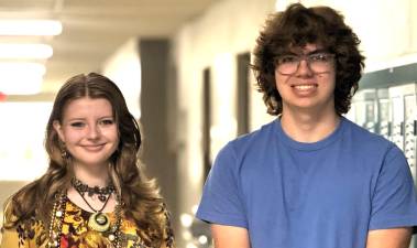 Warwick Valley High School seniors Sophie Quicke and Aidan Harvey.