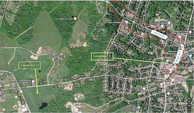 Location 1 is the O&amp;R Company’s 25-acre property, adjacent to the proposed Pulpit Rock development, at the intersection of West Street and County Route 1A in the Town of Warwick. Location 2 is between Maple Avenue and Grand Street in the Village of Warwick.