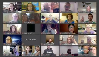 Some of the more than 30 people who attended a virtual town hall meeting to discuss racism. Phote provided by Kristina Hoti.