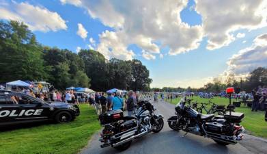 More than 2,000 people came together and attended Warwick’s National Night Out in Veterans Memorial Park on Tuesday, Aug. 1. The Warwick Police Department had motorcycles and other vehicles on hand. Photos by Jennifer O’Connor.
