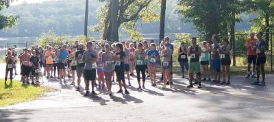 Runners and walkers line up for the Warwick Humane Society's eight annual 5K4 paws run/walk.