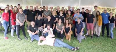 The Warwick Valley Executive Director Michael Johndrow (front) thanked all the owners, chefs and staff of the vendors who participated in the Taste of Warwick. Photos by Roger Gavan.