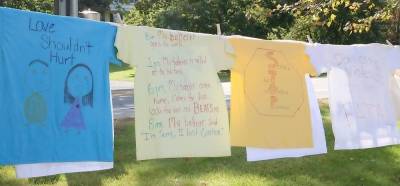 “Love should not hurt.” Photos of the Clothesline Project at the Orange County Government Center were provided by the County Executive’s Office.