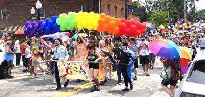 Warwick NY Pride parade marchers on June 11, 2023.