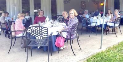 On Wednesday, Aug. 19, the annual Warwick Friends of the Library Ladies Bridge Club bridge luncheon, a high tea, was held at the Warwick Valley Country Club’s outdoor patio. Photo by Terry Gavan.