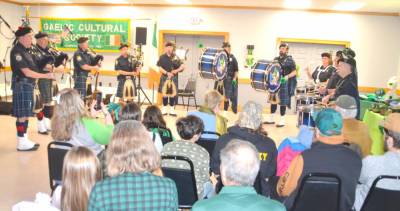 AOH Fife and Drum played during the event.