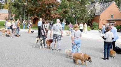 On Sunday, Oct. 3, owners, mostly with their dogs and a few cats in carriers, arrived at the Church of St. Stephen, the First Martyr, for the annual “Blessing of Animals.” Photos by Roger Gavan.