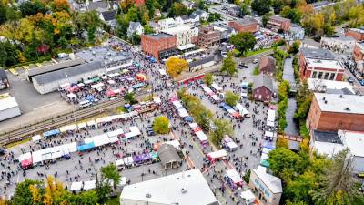 Village of Warwick Assistant DPW Supervisor Mike Finelli shared this drone shot of the 2026 Applefest.