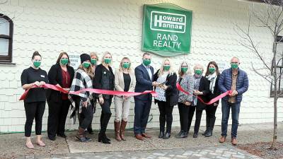 On Thursday, November 12, members of the Warwick Valley Chamber of Commerce joined CEO Matt Rand, Branch Manager Rachael Heiss (center) along with agents and staff at 25 Railroad Avenue to celebrate the Howard Hanna | Rand Realty partnership with ribbon cutting ceremony.