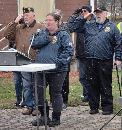 Crowd honors veterans despite cold weather