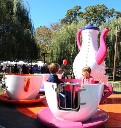 There were children's rides in Stanley Deming Park.