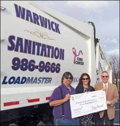 Warwick Sanitation donates $500 to Strides Against Breast Cancer campaign
