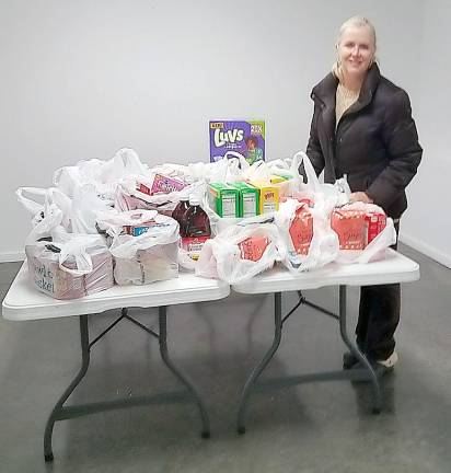 These are the food items collected by the Warwick Ambulance Junior Corp at QuickChek in the Village of Florida and donated to the Florida Food Pantry.