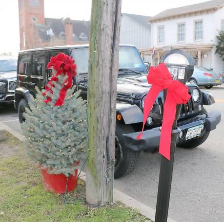 Free parking and holiday decorations are part of the advantages of shopping loca in the Village of Warwick.