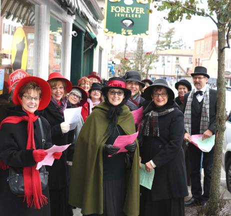 To get everyone in the holiday spirit the Warwick Valley Chorale strolled along Main St. and Railroad Avenue, stopping at many of the shops and restaurants, singing Christmas carols and even a traditional Hanukkah children&#x2019;s song, &quot;I have a little Dreidle.&quot;