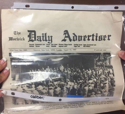 THE warwick daily advertiser FOUND IN time capsule