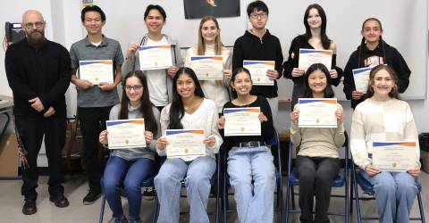 Students inducted into Tri-M Music Honor Society