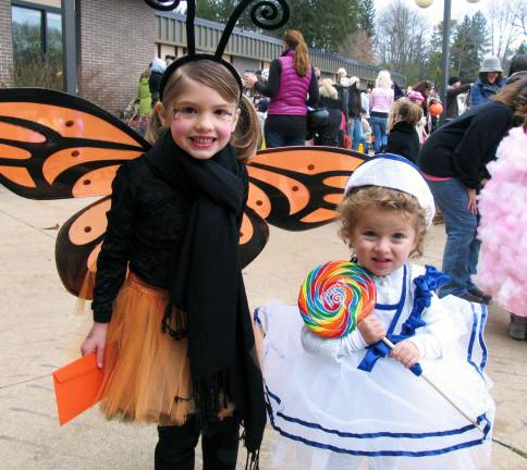 &quot;Monarch butterfly&quot; Scarlett Forestiri, 6, with &quot;Shirley Temple&quot; Violet Tinnirello, 3. Additional photographs can be found online at warwickadvertiser.com.