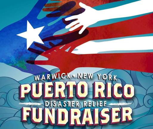 A disaster relief fund raiser for Puerto Rico will be held Sunday, Oct. 15, from 3 to 9 p.m., at the Warwick Wine Garden &amp; Piano Bar, located at 22 McEwen St. in the Village of Warwick. All proceeds will benefit the Hispanic Federation.