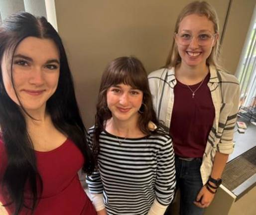 Pine Island Chamber of Commerce Black Dirt Scholarship winners: Left to right: Sienna Liggio , Sophia Amato and Kasandra Lashuay