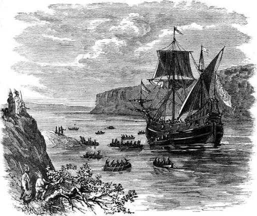 Source: The Social Study Network (www.venturausd.org) Henry Hudson's ship, the Half Moon, sails up the river that will eventually carry Hudson's name. On his third attempt to find a western route to Asia, Hudson and his crew discovered the river and the area that would become New Amsterdam.