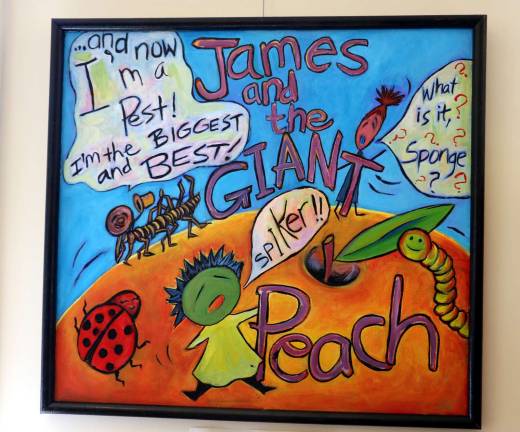 James and the Giant Peach acrylic by Susan Webber.