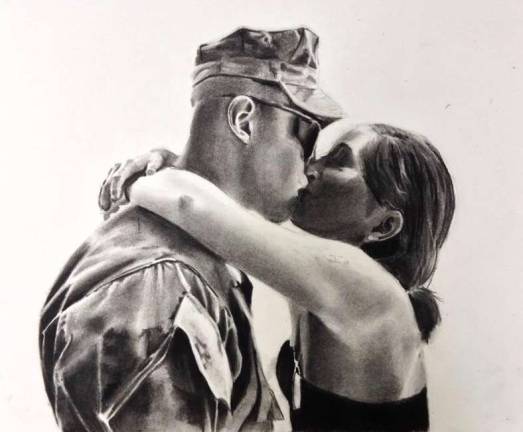 &quot;Home at Last,&quot; charcoal on paper, by Kelly Seiz