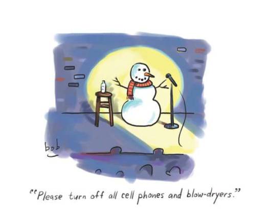 The man who gives snowmen their jokes