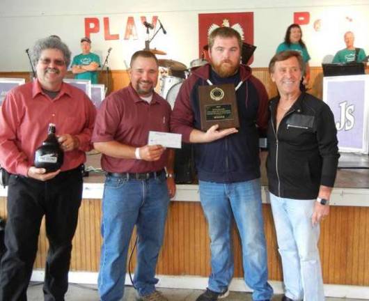 Russell Kowal, Paul Ruszkiewicz, contest winner Robert Gillespie and Jimmy Sturr.