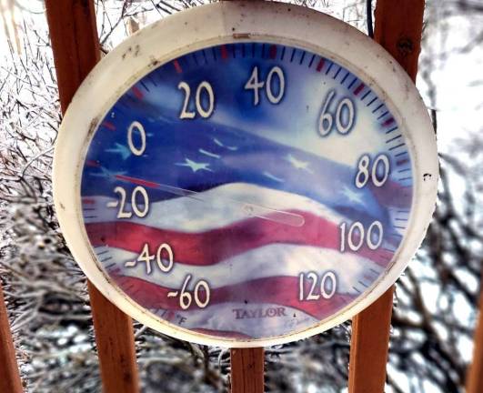 Photo by Roger GavanThe temperature was 12 below zero in higher elevations on Monday, Jan. 21.