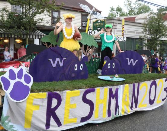 The freshman “Hungry Hungry Hippos” float.