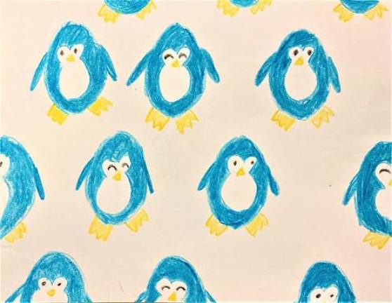 One of the top entries from last year: a penguin design by Esme G.