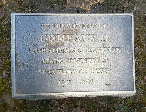 A plaque for the men of Company D, known as the Warwick Boys is part of the City of the Dead Tour on Saturday, Oct. 26, at 11 a.m. at the Warwick Cemetery, 94 Oakland Ave., Warwick.