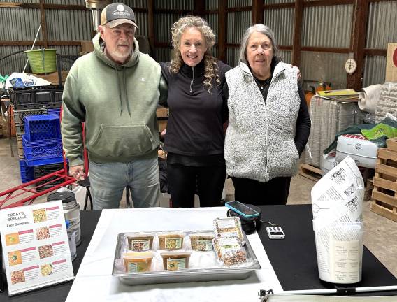 John Hillery, Amy Goff (Lunch Lady Foods), and Peggy Hillery.