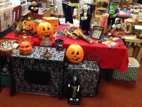 The Warwick Hope Chest Thrift Boutique also has Halloween decorations.