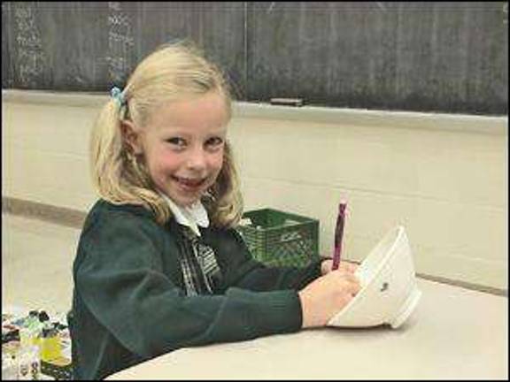 Second-graders help feed the hungry