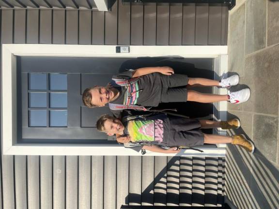 Lucas and Van ready for second and third grade.