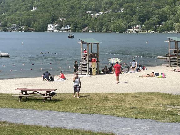 Greenwood Lake. Waterfront Beach now open for the season