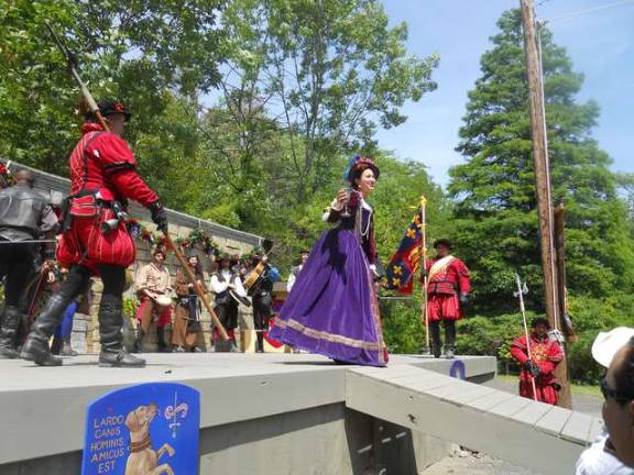 Performing as Queen Elizabeth in the "Mayor's Show" is Lena Chilingerian of Hampton.